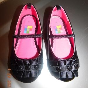 Baby Girl size 7 Black Dress Shoes w/Gems